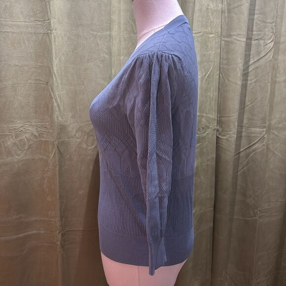 Aleeza Paris Daphne blue knit top, XS - Picture 8 of 11